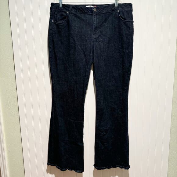 CAbi Denim - Cabi Trouser Jeans Bootcut Dark Wash High Waisted Plus Size 20